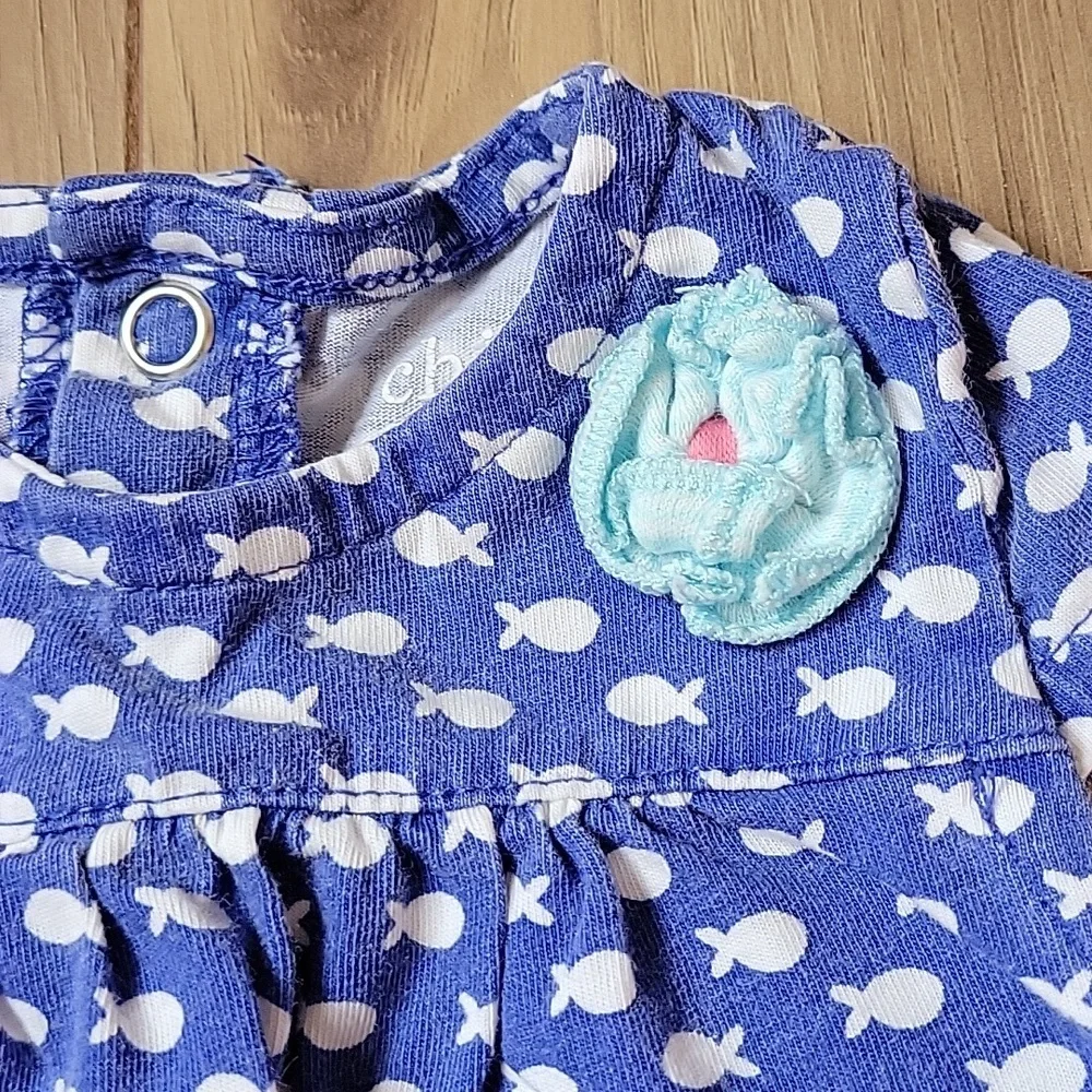 *3/$15* Child of Mine by Carter's 0-3M Baby Girl 2pc Set Blue Top & Shor…